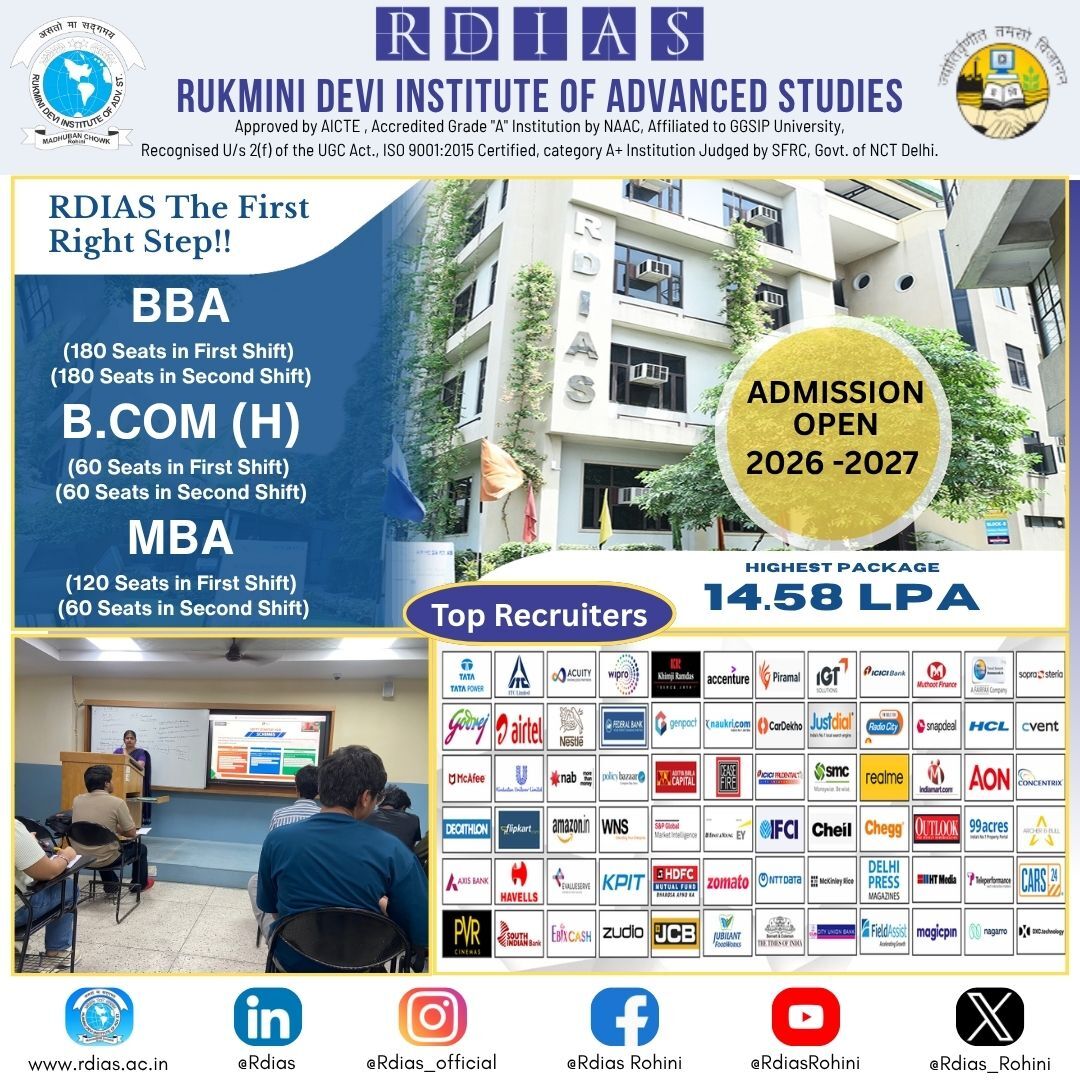 Rohini, Education, Top IPU Affiliated Colleges In Delhi For Career-Focused Education - RDIAS