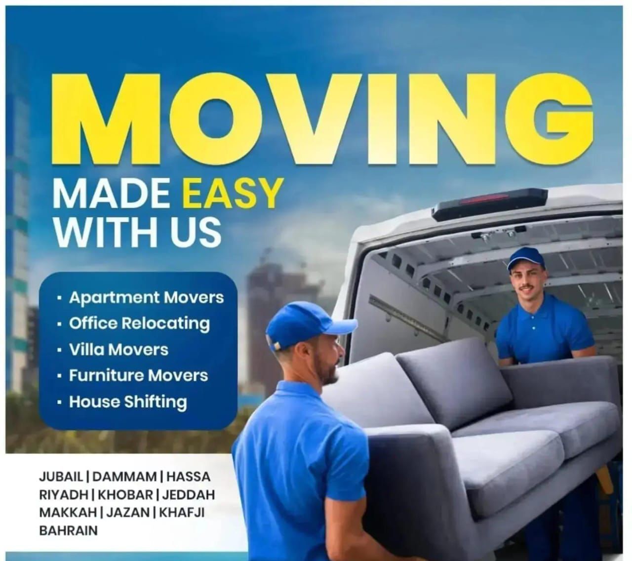 Jubail, Labor/Moving, HOUSE SHIFTING MOVERS.PACKERS ■COMPANY ■PROFESSIONAL TEAM ■REASONABLE PRICE TRUCK FOR RENT