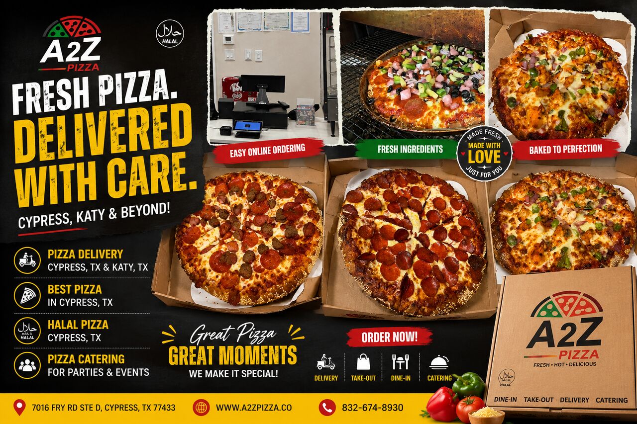 New York, Food & Drink, Halal Pizza Delivery In Cypress TX | A2Z Pizza