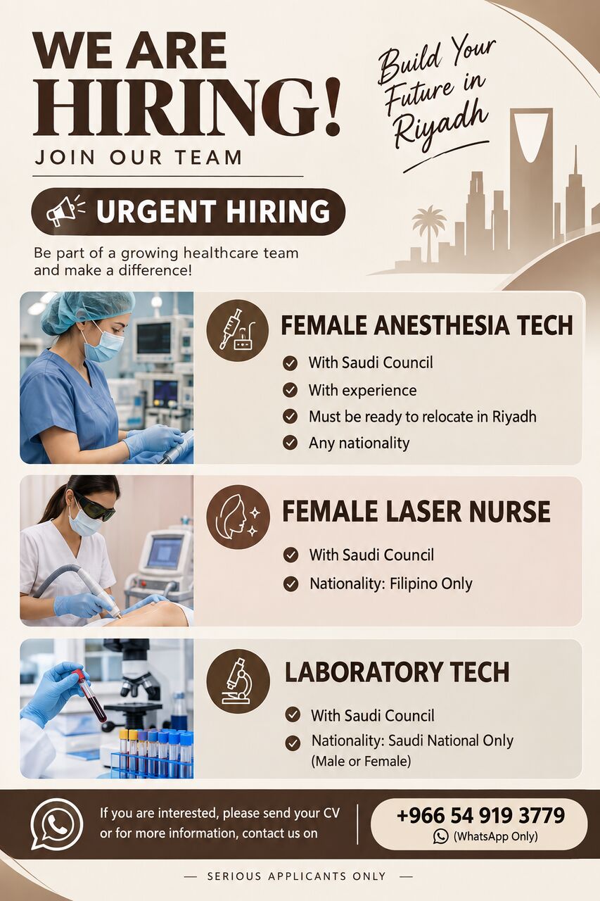 Riyadh, Jobs, Urgent Hiring‼️‼️‼️