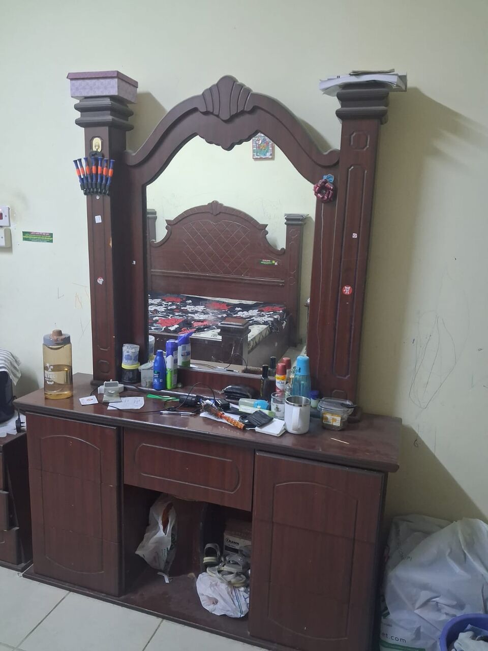 Al Balad, Furniture, SAR 650,  Full Bedroom Set - Wardrobe, Dressing And Bed With Mattress