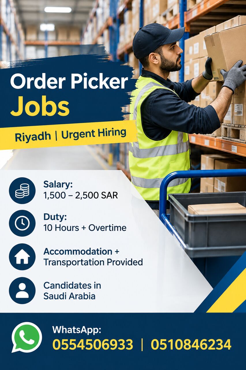 Riyadh, Jobs, Order Picker Jobs &ndash; Riyadh | Urgent Hiring