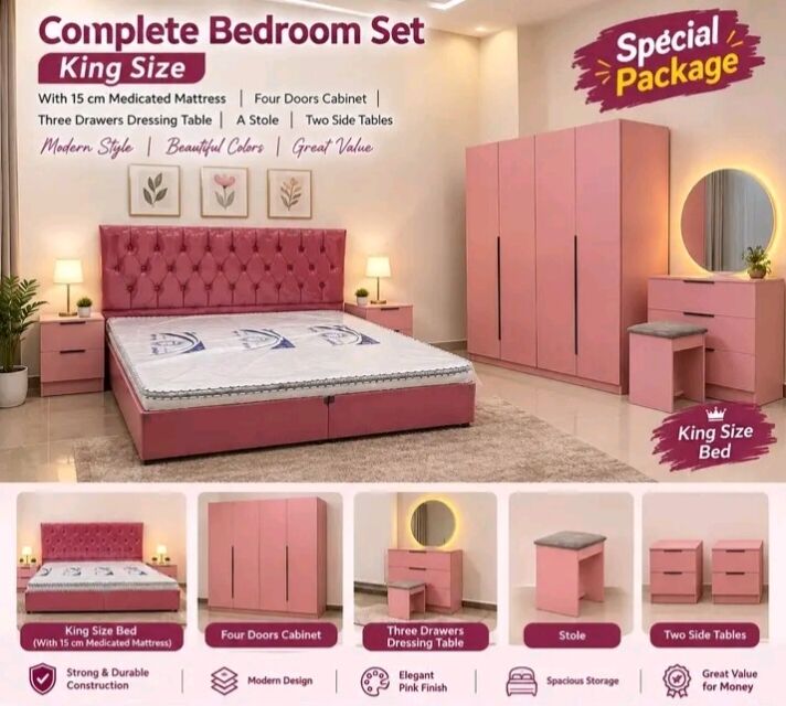 Jeddah, Furniture, SAR 5,  Premium Quality Bedroom Furniture Sets Available At Affordable Price