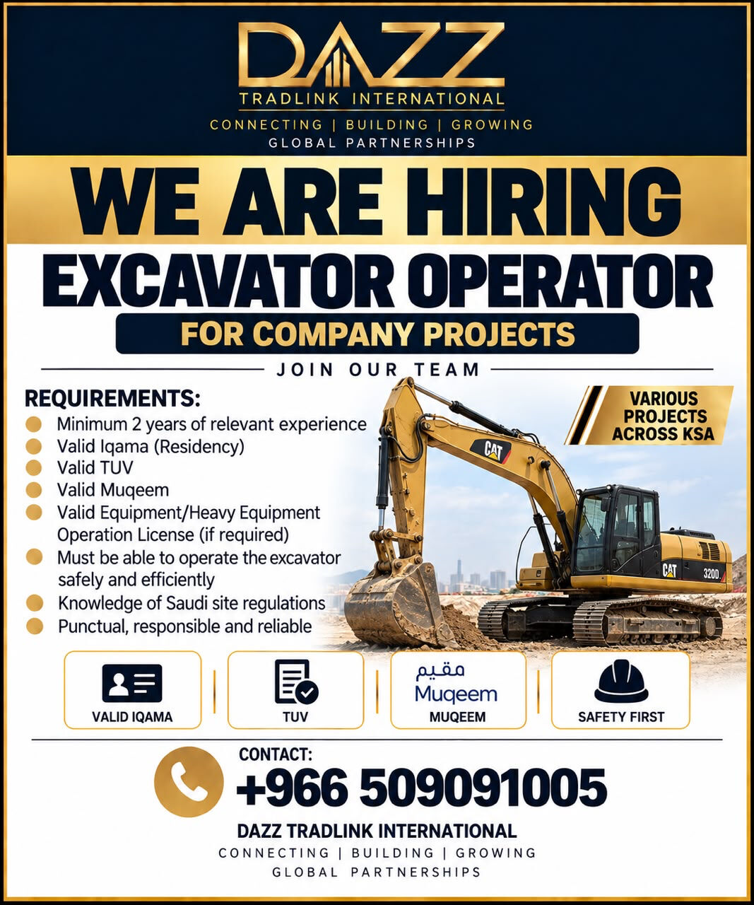 Jeddah, Jobs, HEAVY EQUIPMENT OPERATOR