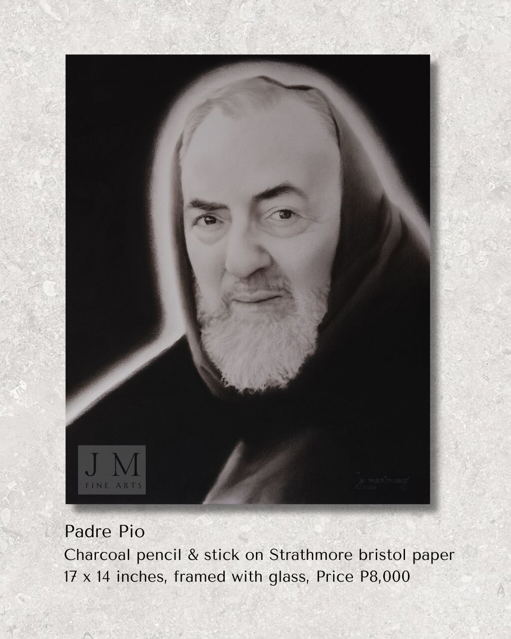 Manila, Collectibles, PHP 8,  Padre Pio Charcoal Sketch