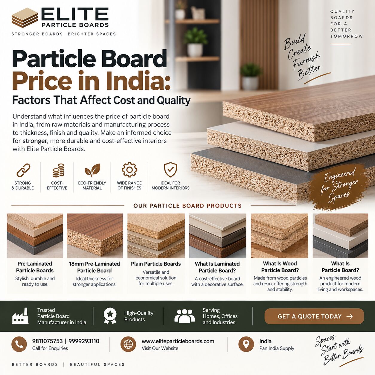 Ahmedabad, Construction, 18mm Pre-Laminated Particle Board