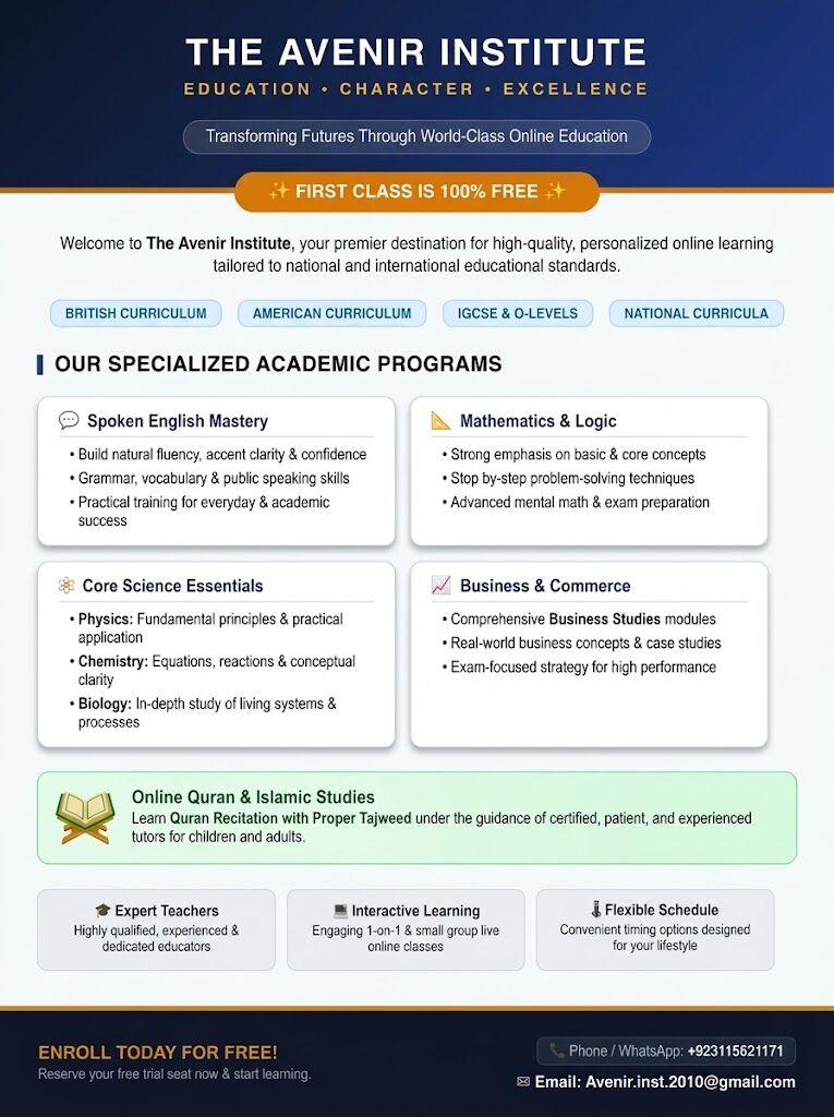 Riyadh, Education, ATTENTION PLEASE! Online 1-1 Personalized Classes Available For You!