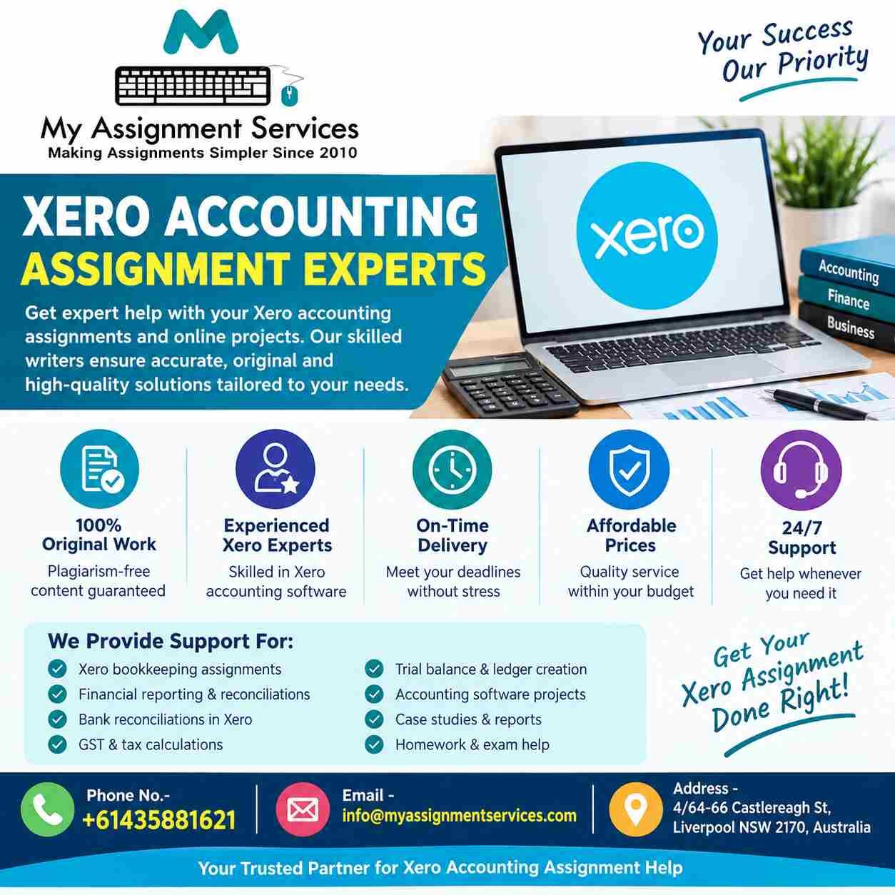 Brisbane, Education, Get Reliable Xero Accounting Assignment Support