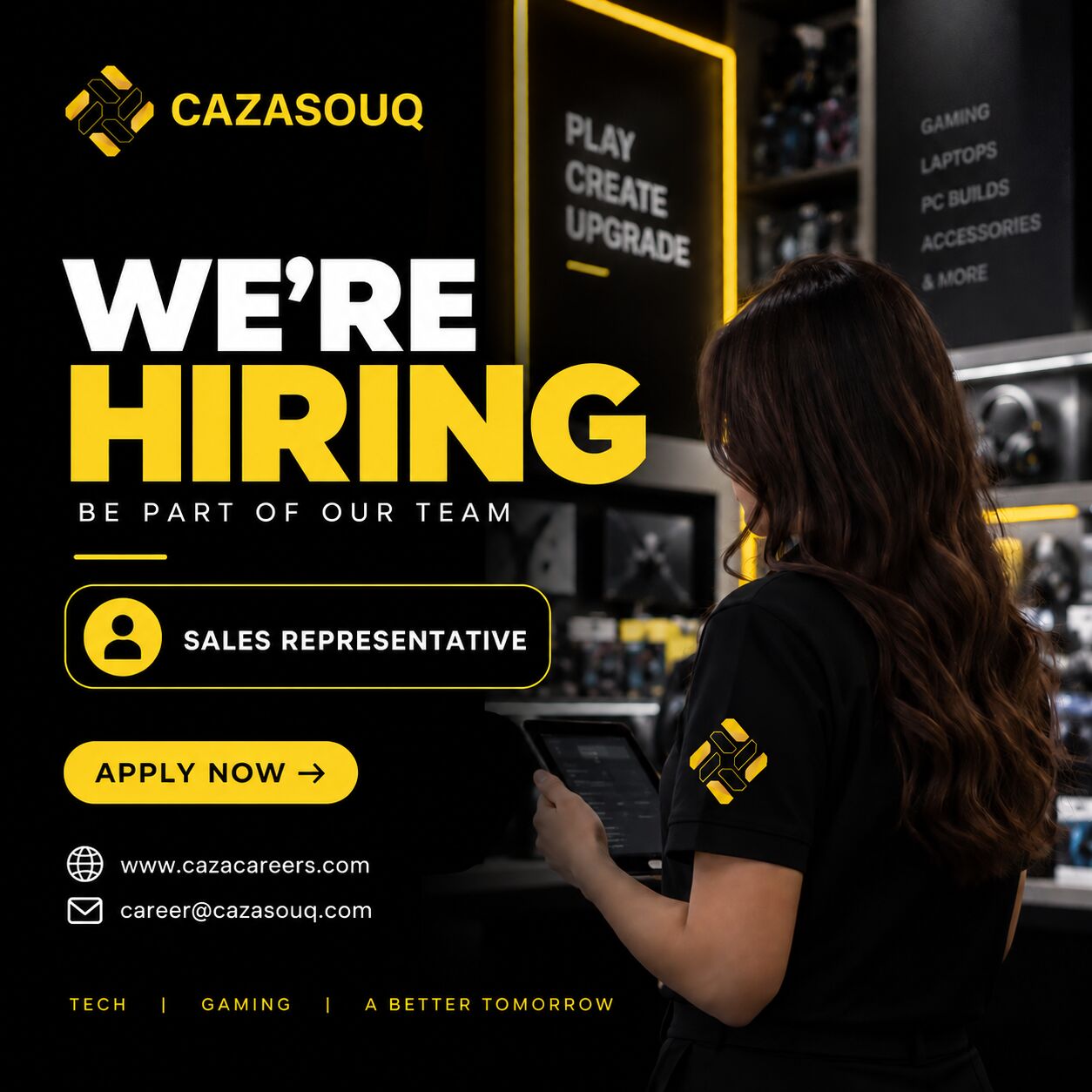 Manama, Jobs, Sales Representative (Female) Careers@cazasouq.com