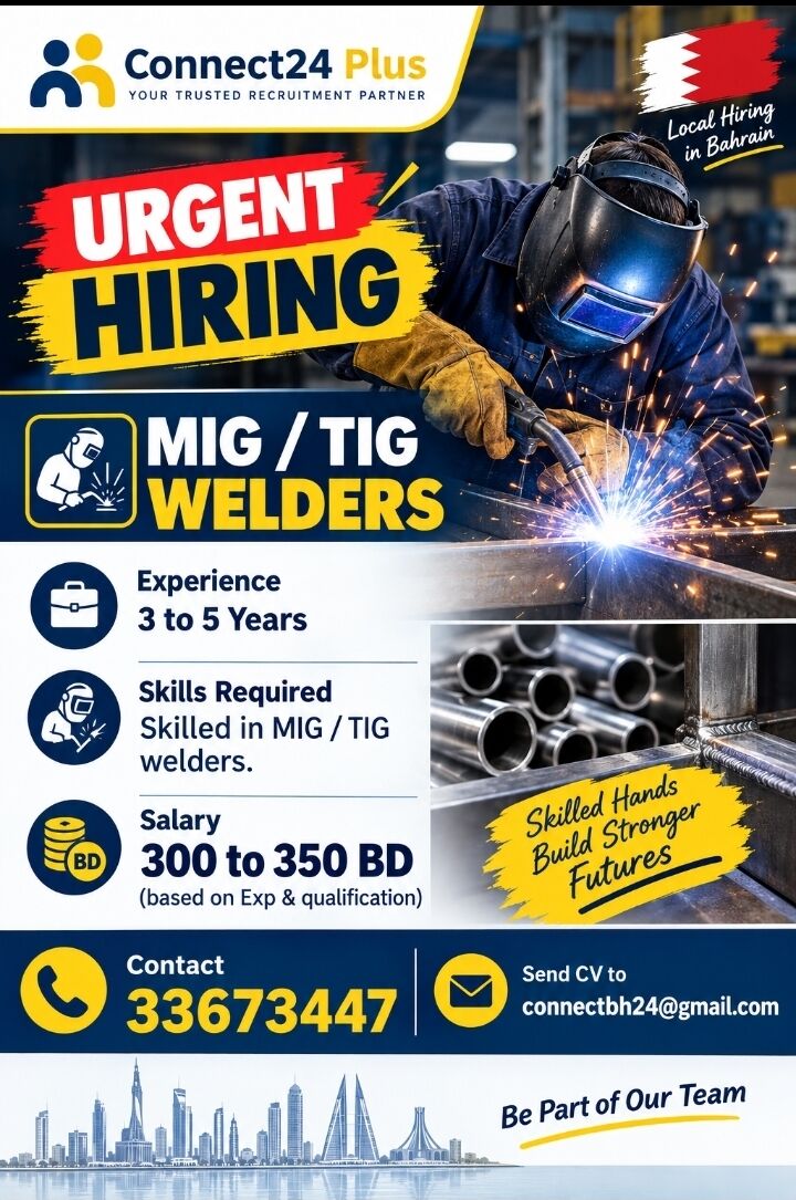 Manama, Jobs, MIG /TIG Welders