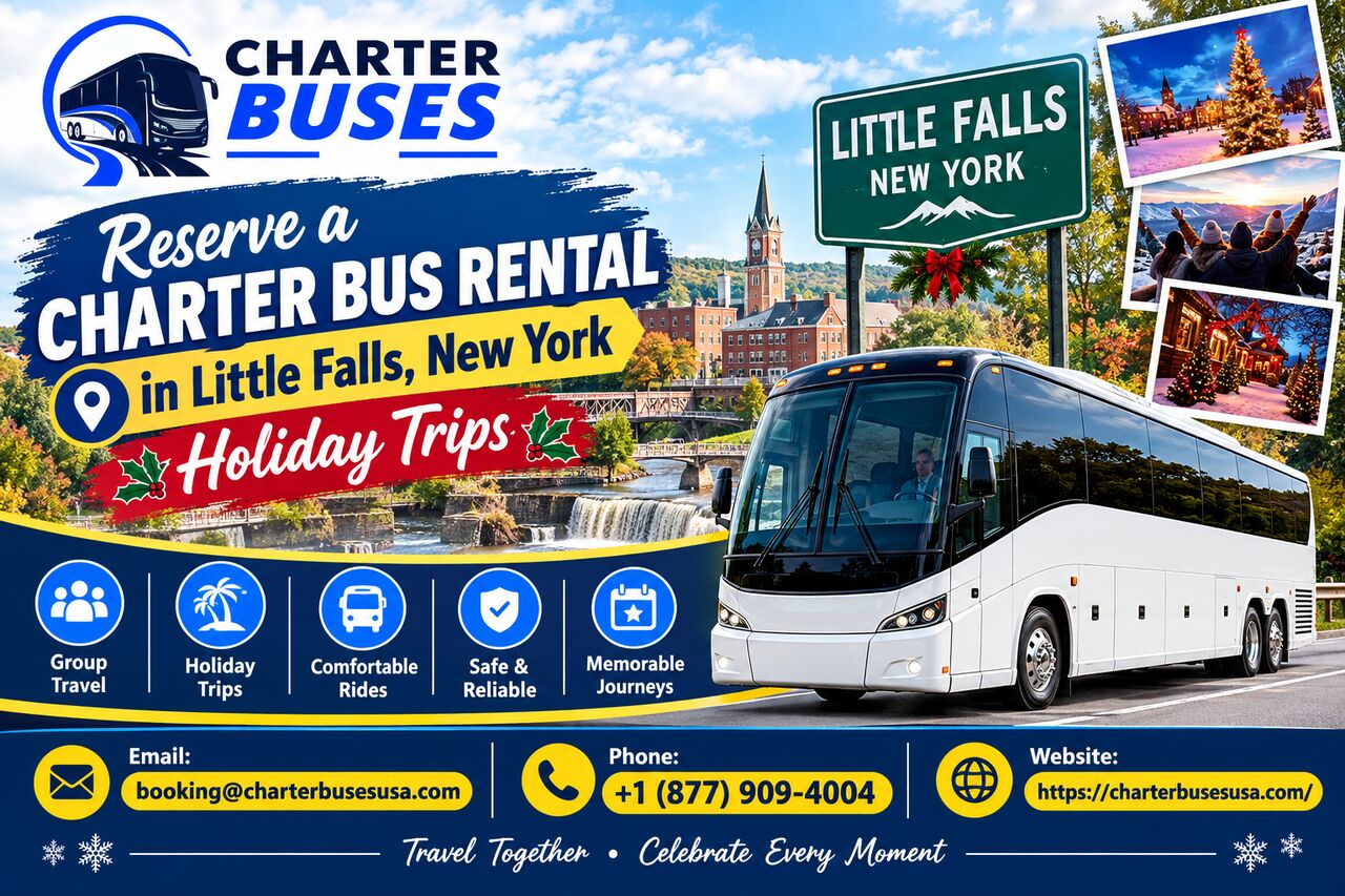 New York, Automotive, Reserve A Charter Bus Rental In Little Falls ,New York Holiday Trips