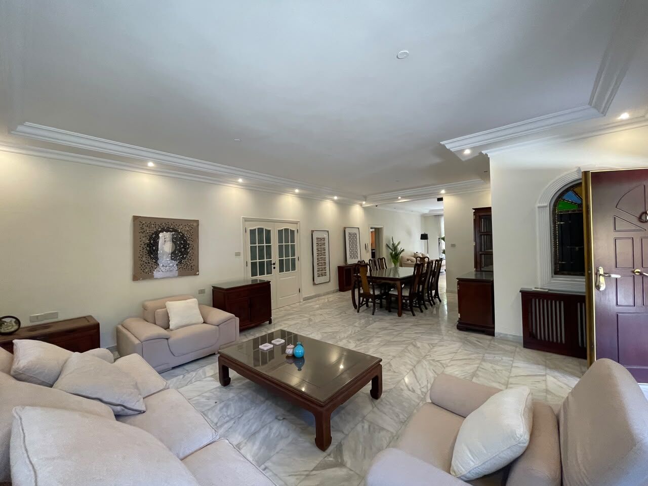 Amman, Apartments, Flats, Houses & Villas, JOD 35000/year,  Furnished,  4 BR,  280 Sq. Meter,  Ground Floor Apartment For Rent In Deir Ghubar