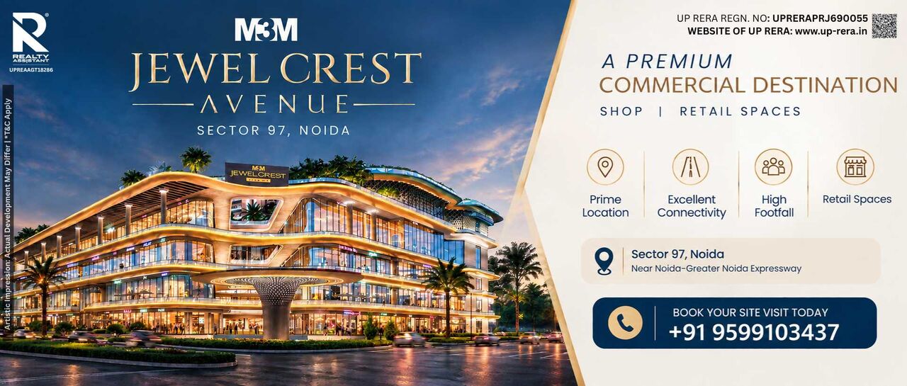 Noida, Shops, M3M Jewel Crest Avenue &ndash; Commercial Spaces In Sector 97 Noida