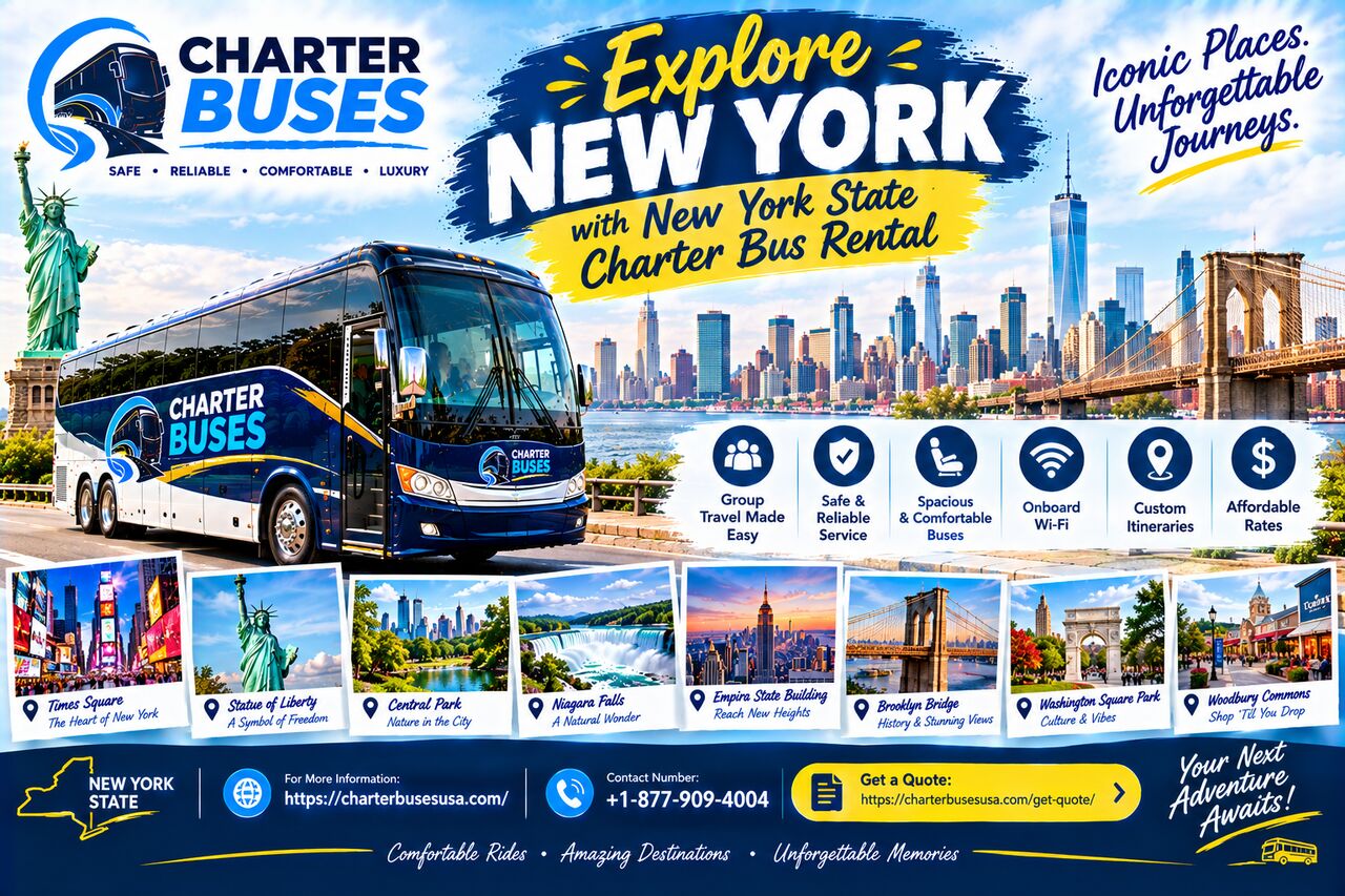 New York, Travel, Explore New York With New York State Charter Bus Rental
