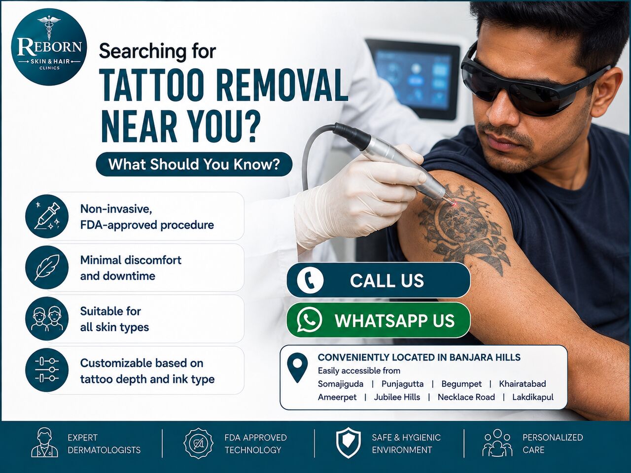 Hyderabad, Health & Beauty Items, INR 2999,  Tattoo Removal Treatment Near Jubilee Hills, Hyderabad | Ask About Cost