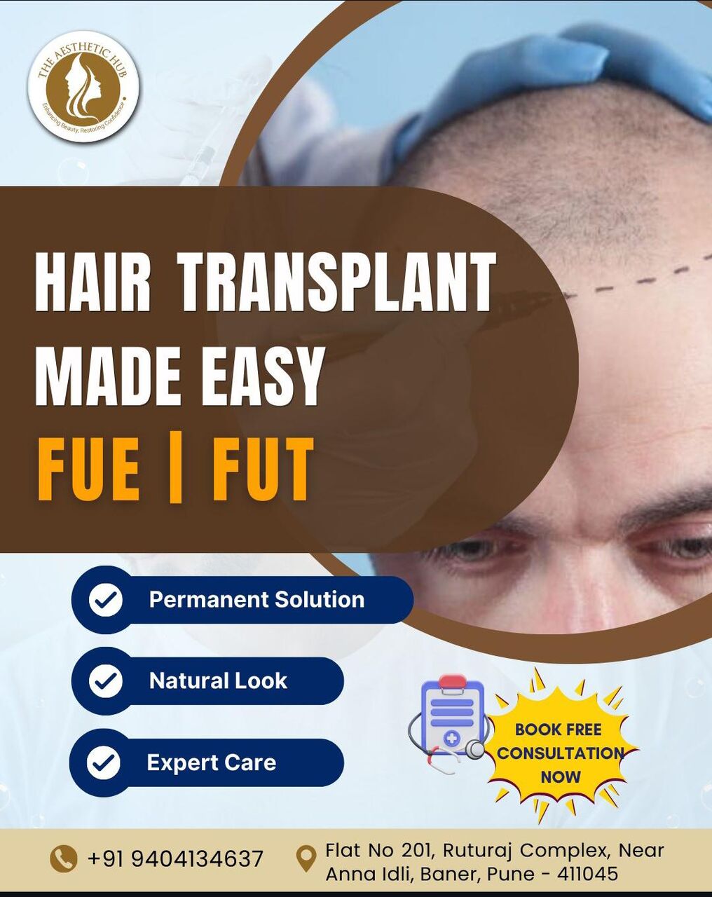 Pune, Medical, Best Hair Transplant Clinic In Baner - The Aesthetic Hub