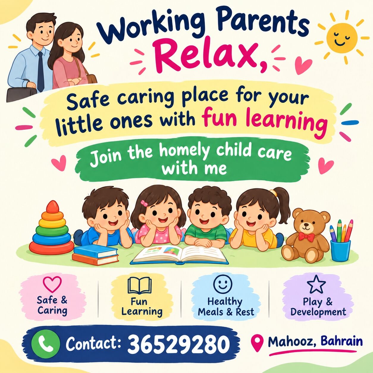 Manama, Daycare, Baby Care And After School With Tuition