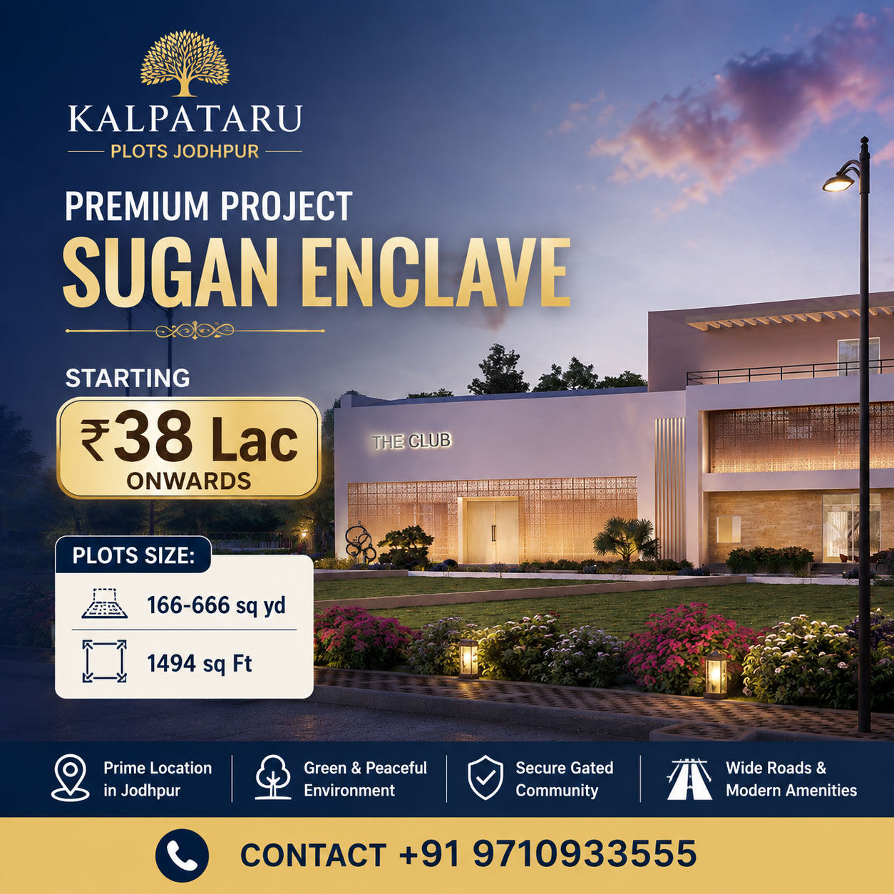 Jaipur, Residential Plots, INR 3800000,  166 Sq. Yard,  Kalpataru Jodhpur Plots: A Blend Of Luxury, Space & Serenity