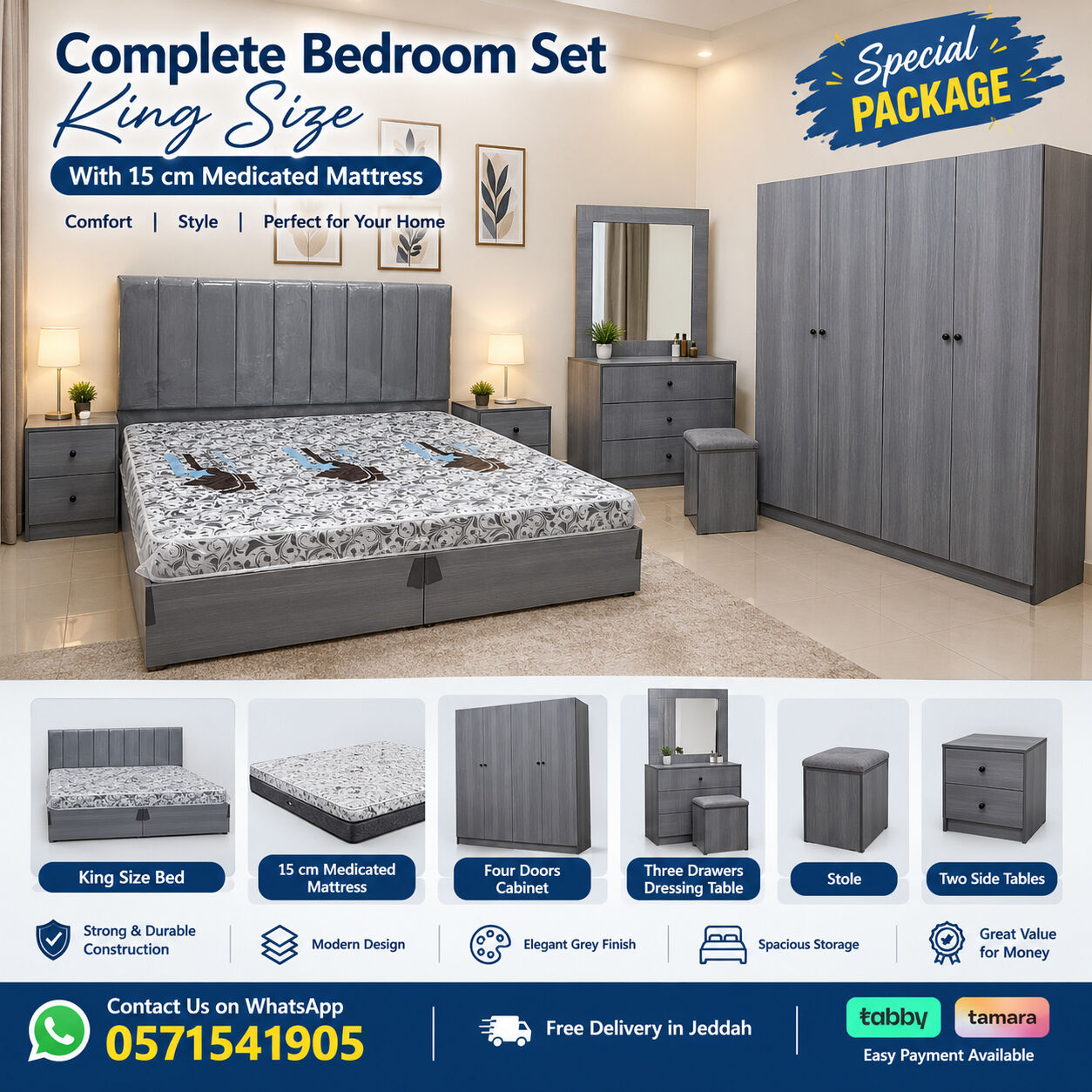 Jeddah, Furniture, SAR 1,  Bedroom Furniture Sets New
