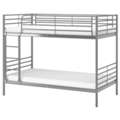SAR 499,  SV&Auml;RTA Bunk Bed Frame And Mattress, Silver-colour, 90x200 Cm