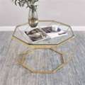 SAR 149,  Brand: Generic  Modern Creative Coffee Table With Tempered Glass Desktop And Metal Base Li