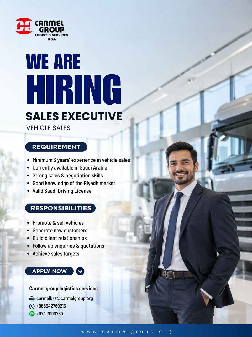 Dammam, Jobs, SALES EXECUTIVE-VEHICLE SALES