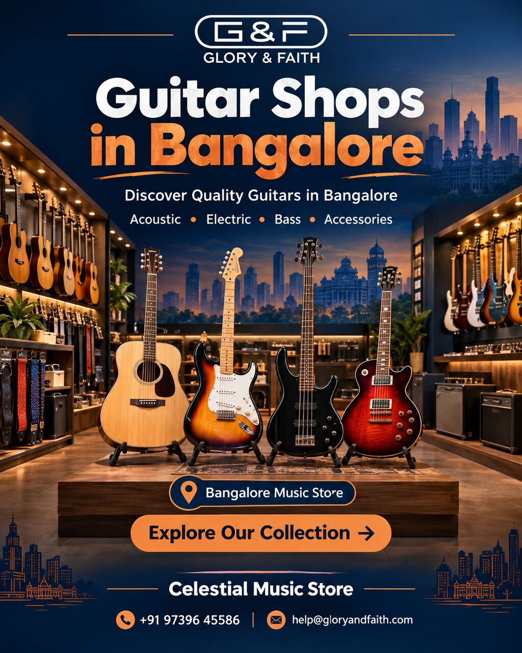 Bangalore, Guides/Interpreters, Guitar Shops In Bangalore
