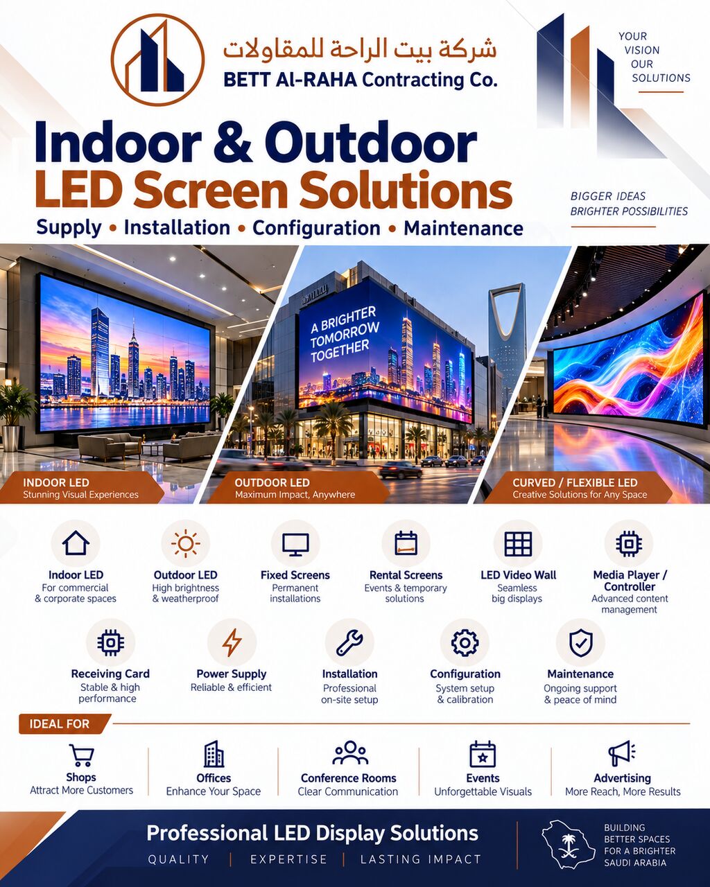 Riyadh, Equipment Rental, Indoor Outdoor LED Screen Supply Installation & Maintenance &ndash; Riyadh