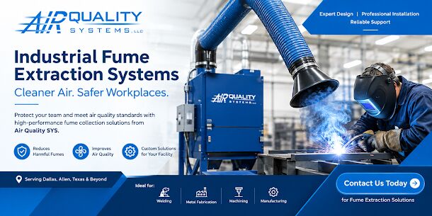Dallas, Machinery, Industrial Fume Extraction Systems In Dallas | Air Quality SYS