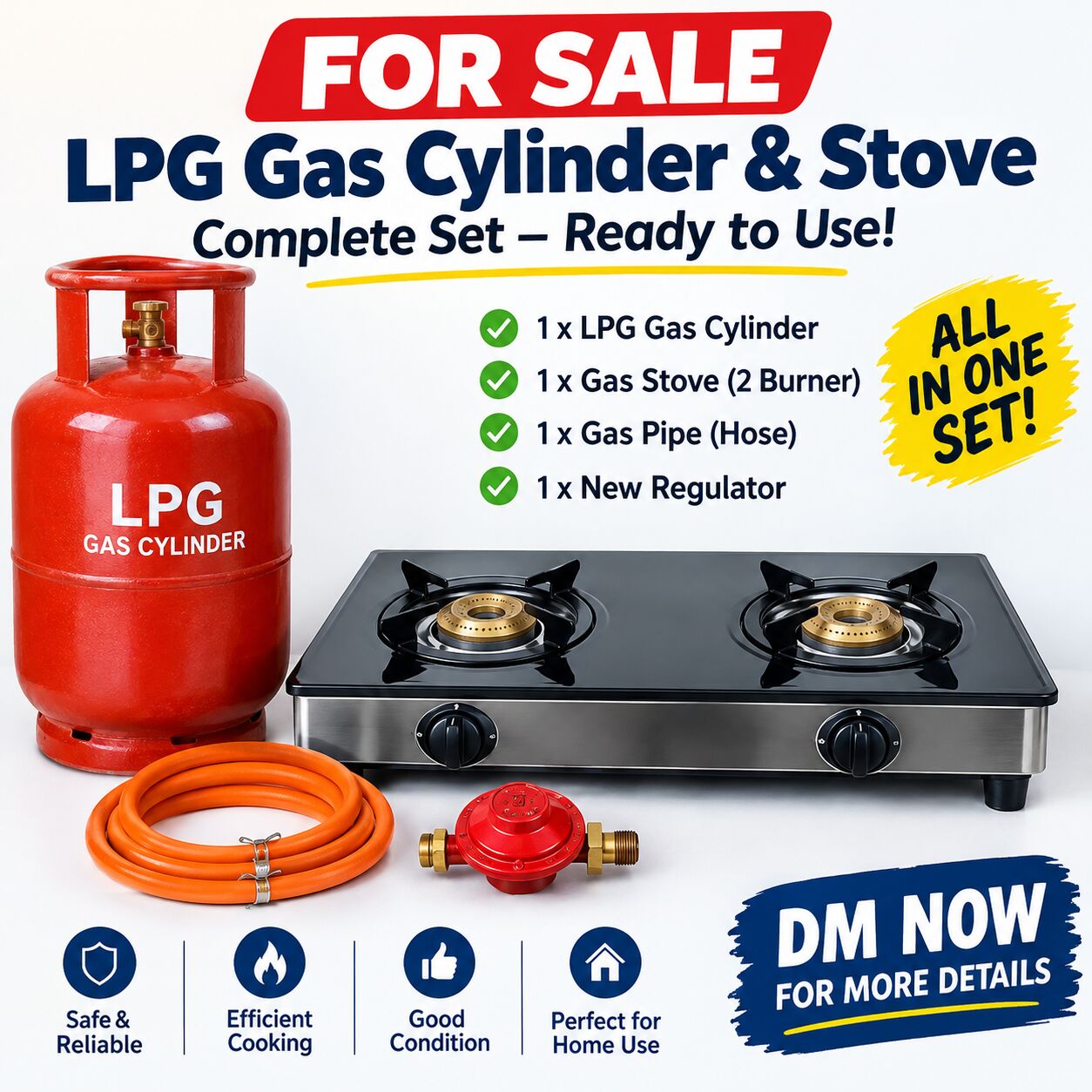 Akrabia, Appliances, SAR 200,  Gas Cylender And Stove For Sale