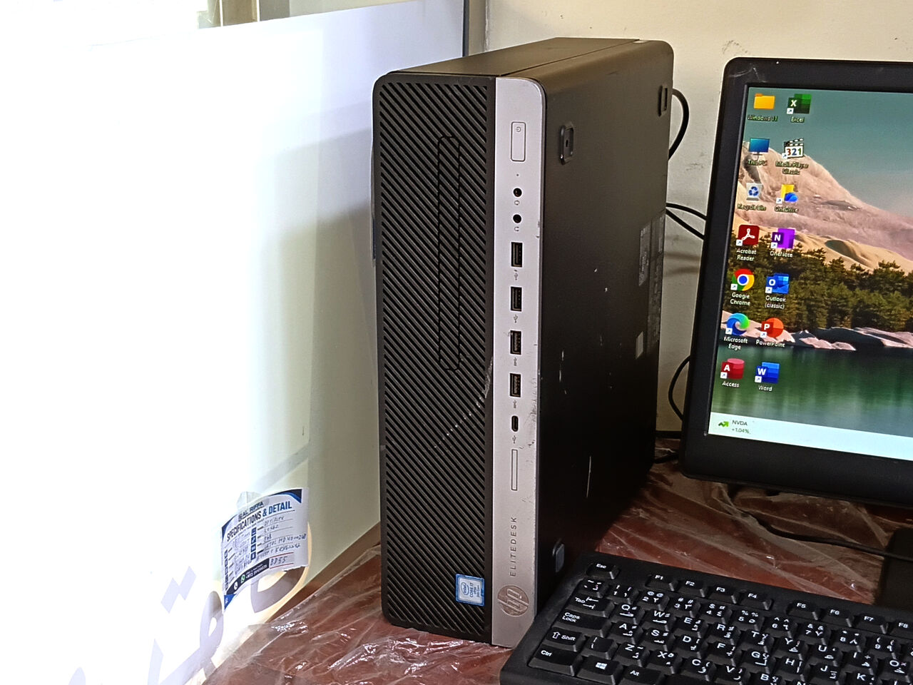 Riffa, Computers, BHD 113,  HP EliteDesk Core I7 9th Gen DDR4 8GB/620GB Storage 19&rsquo;&rsquo; Monitor 113 BD Only