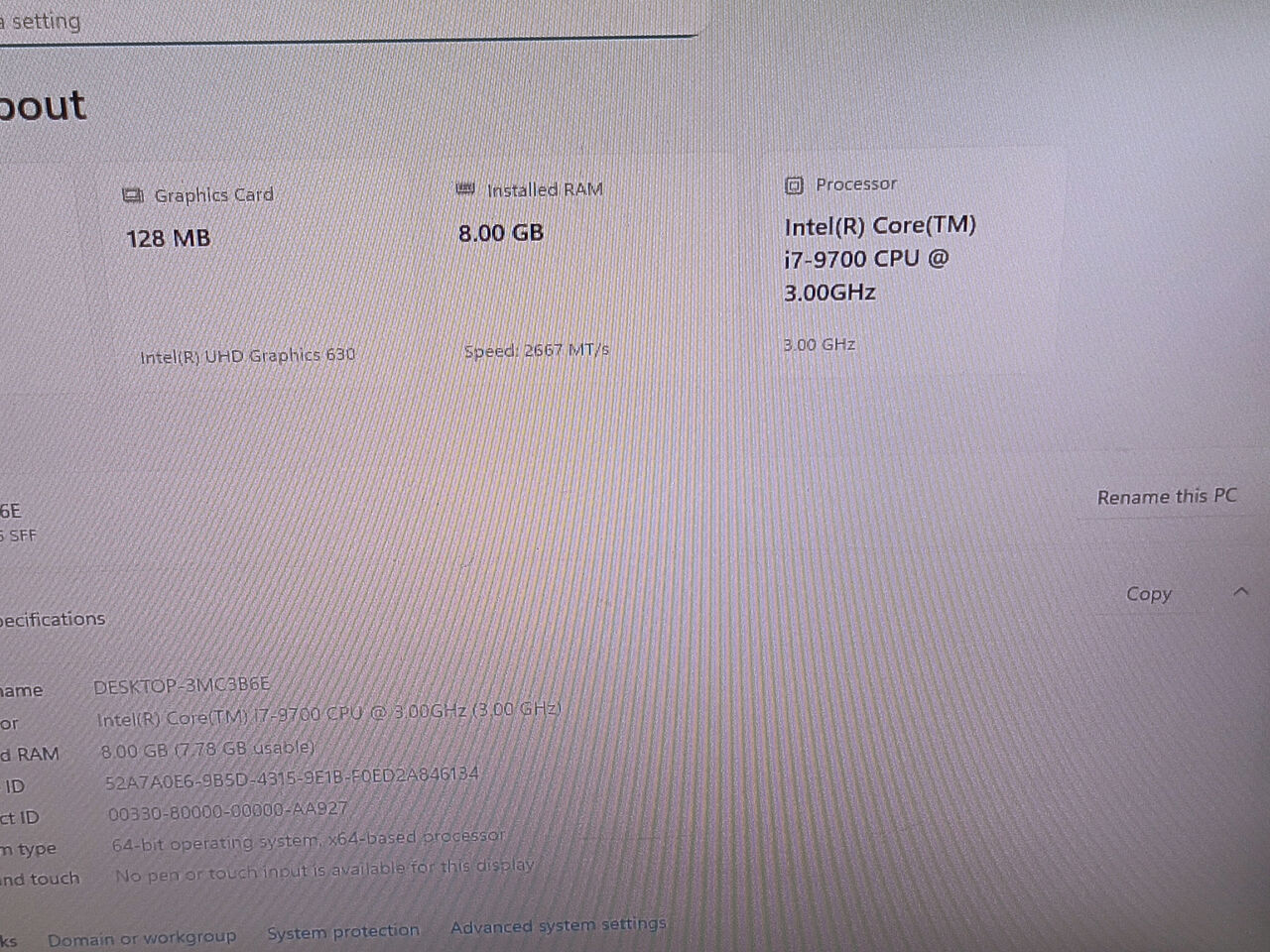 Riffa, Computers, BHD 113,  HP EliteDesk Core I7 9th Gen DDR4 8GB/620GB Storage 19&rsquo;&rsquo; Monitor 113 BD Only