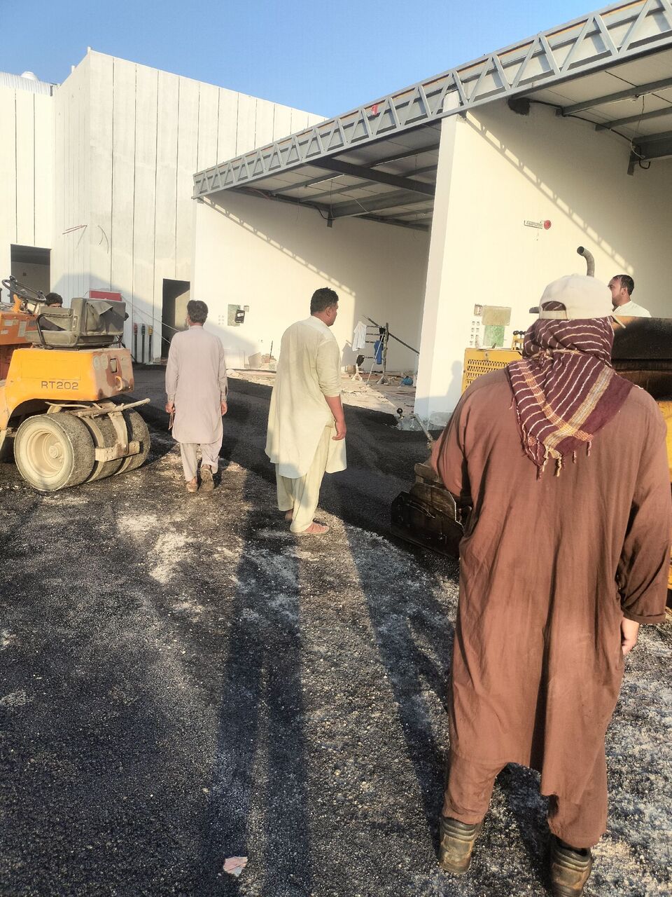 Riyadh, Construction, Working Of Asphalt At Petrol Pump With Al Awad Company