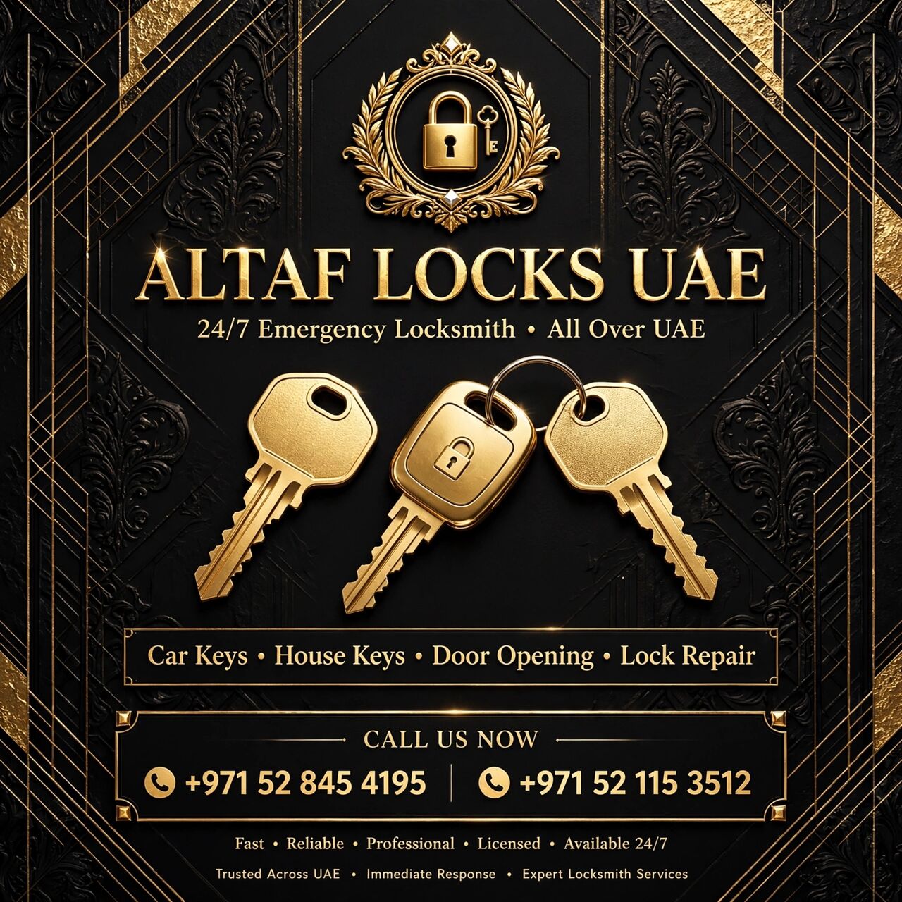 Deira, Business, 24/7 Emergency Locksmith Service And Car Key Programming
