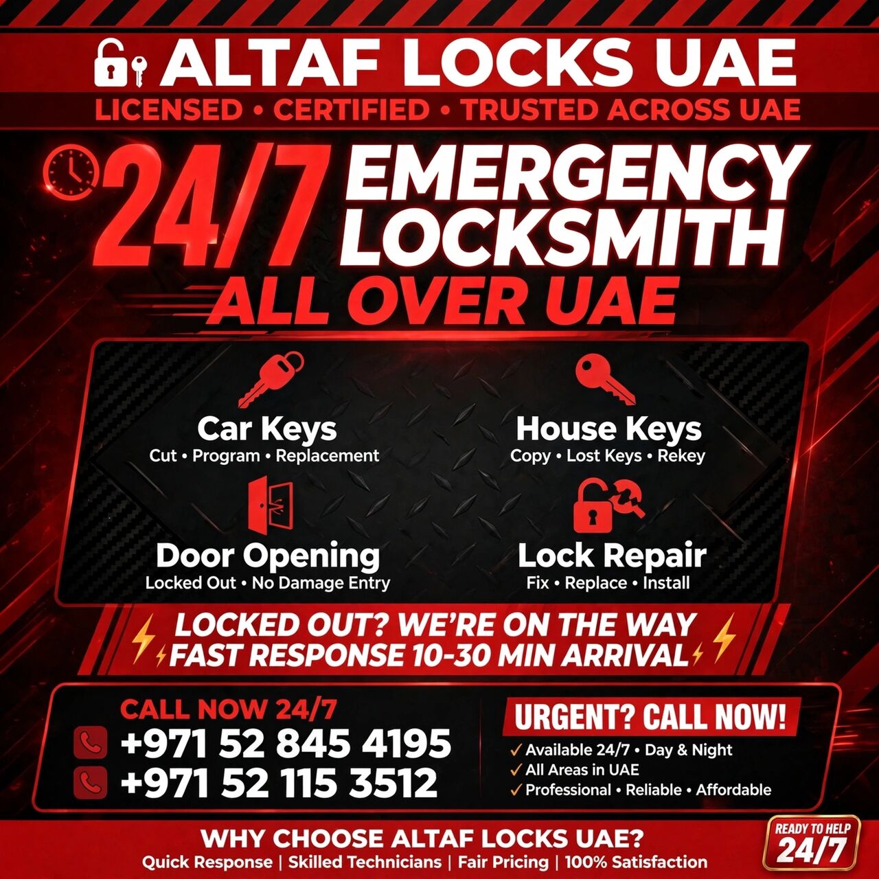 Deira, Business, 24/7 Emergency Locksmith Service And Car Key Programming