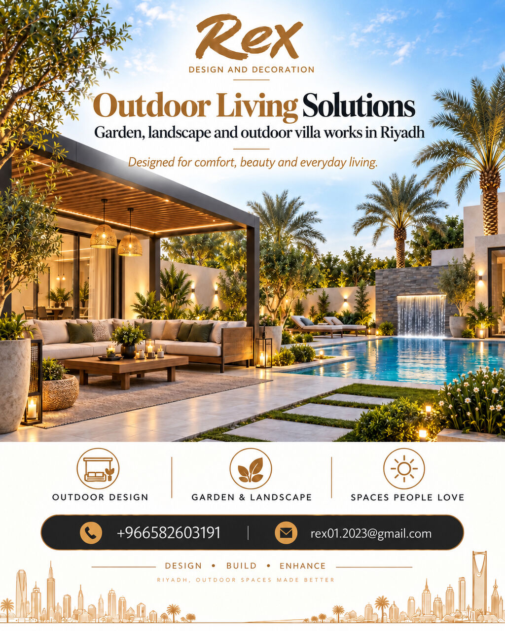 Riyadh, Interior Design, Villa Outdoor, Garden & Landscape Services In Riyadh