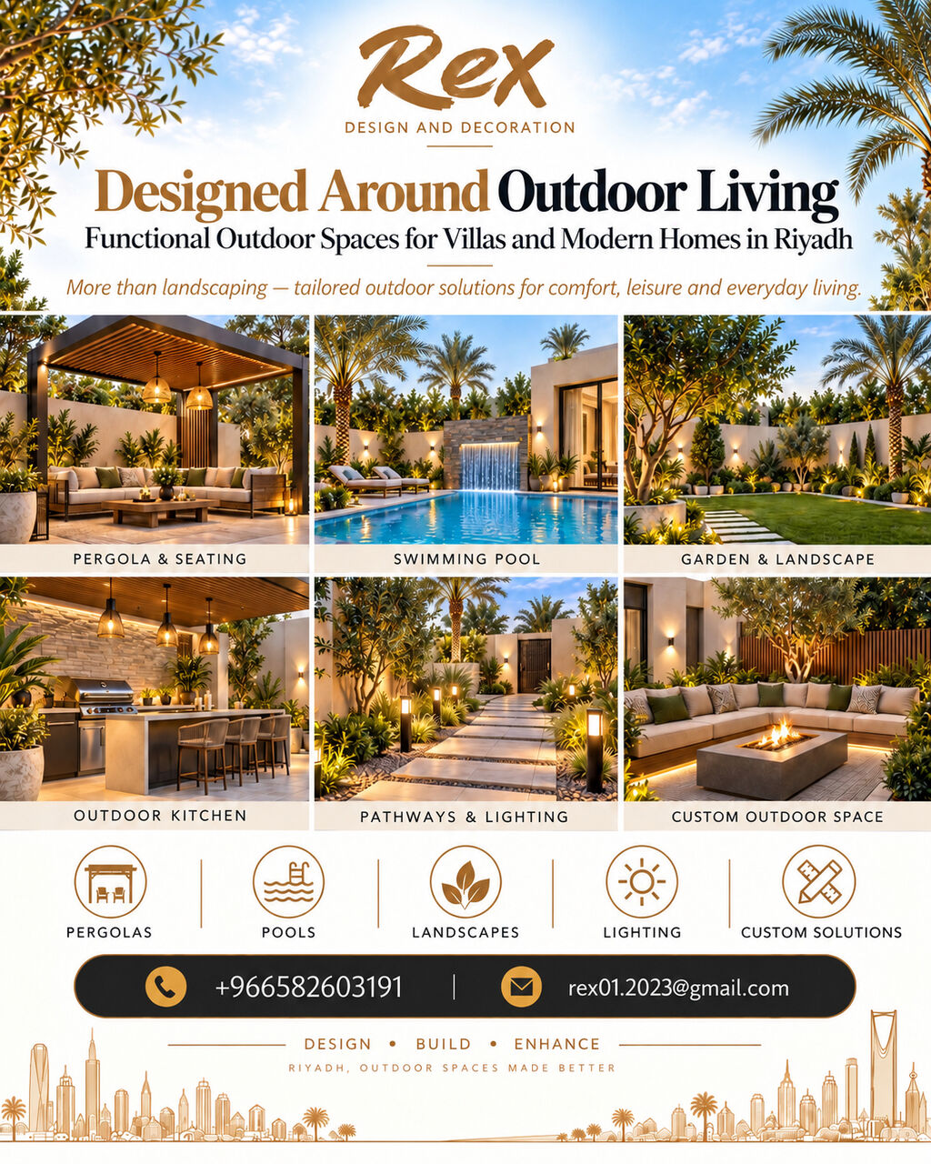 Riyadh, Interior Design, Villa Outdoor, Garden & Landscape Services In Riyadh