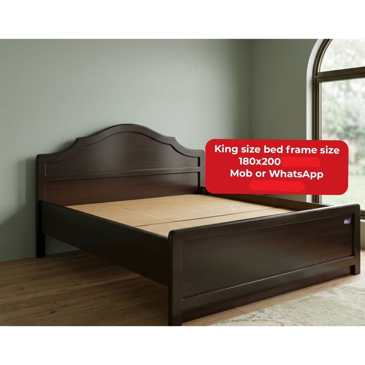 Manama, Furniture, BHD 55,  King Size Bed With Spring Mattress For Sales - Made With Strong Wood
