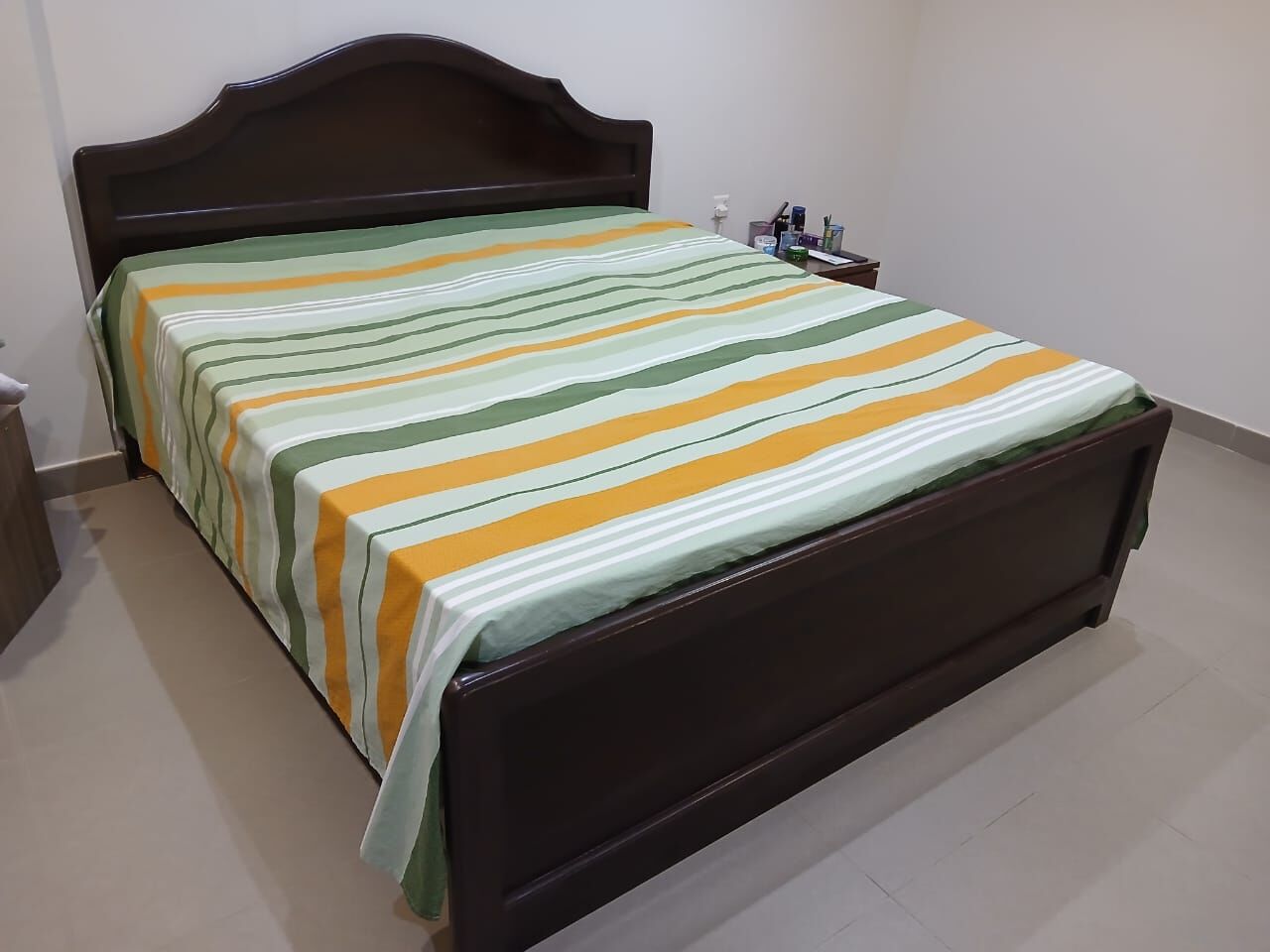 Manama, Furniture, BHD 55,  King Size Bed With Spring Mattress For Sales - Made With Strong Wood