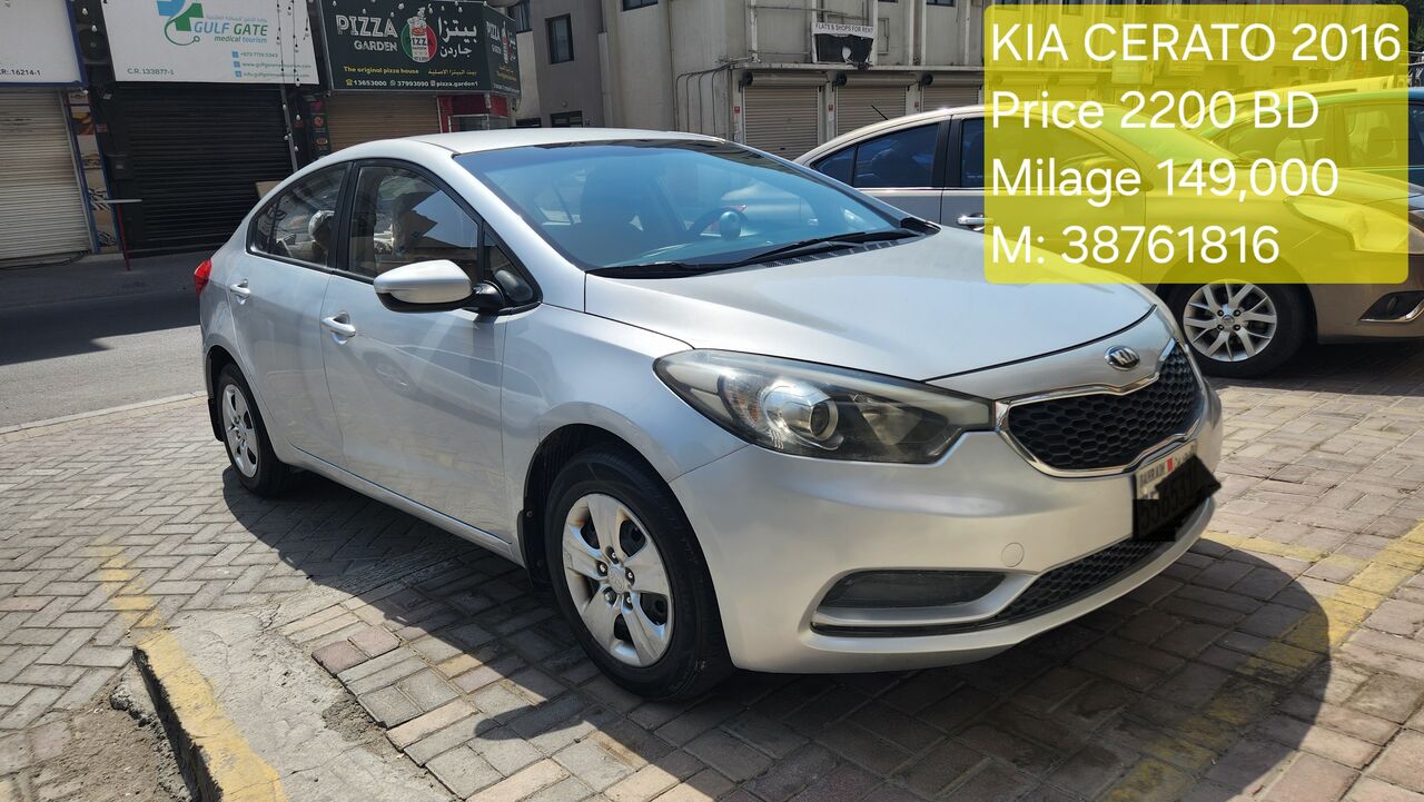 Sitra, Vehicles, Cars & Trucks , BHD 2200,  Kia Cerato,  2016,  Automatic,  149800 KM,    For Sale