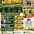 🚨 URGENT HIRING – TRANSFER MAINTENANCE COMPANY