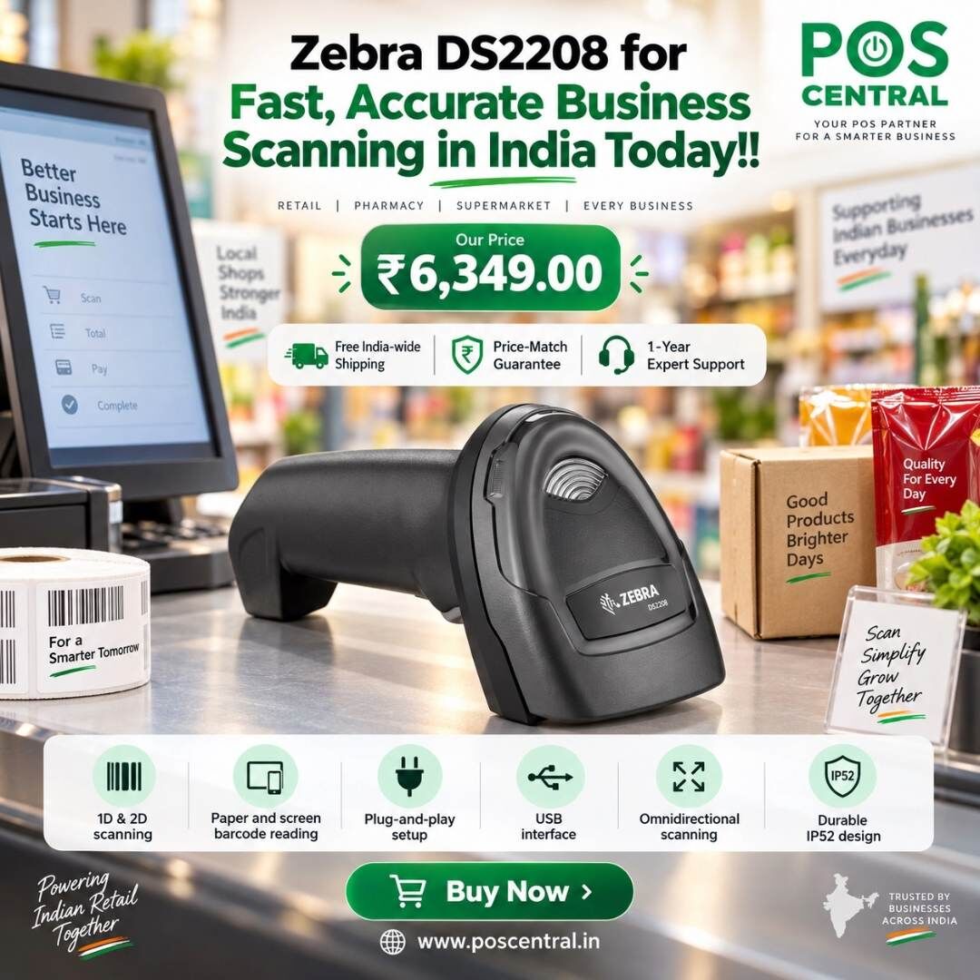 Noida, Computers, INR 6349,  Order Zebra DS2208 Barcode Scanner For Shops & Businesses In India