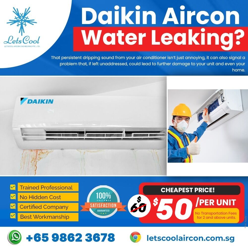 Singapore, Air Conditioners, SGD 50,  Daikin Aircon Water Leaking