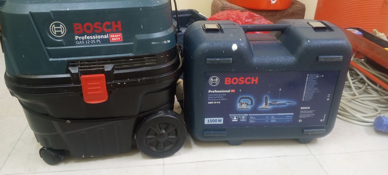 Dammam, Tools, SAR 3000,  GBR BOSCH Concrete Grinder  1500W With GAS 12-25 PL