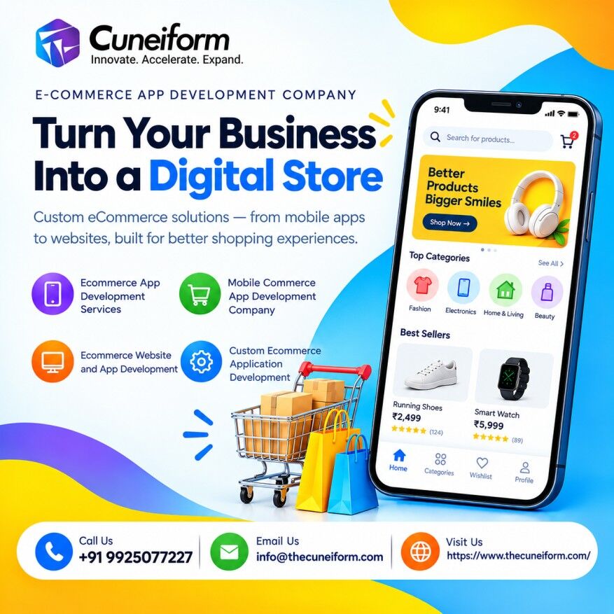 Ahmedabad, Software Development, Ecommerce App Development Company For Custom Mobile Commerce Solutions