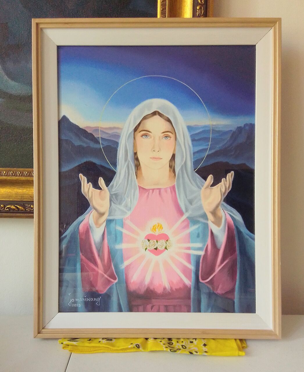 Manila, Collectibles, PHP 11,  Immaculate Heart Of Mary Oil Painting