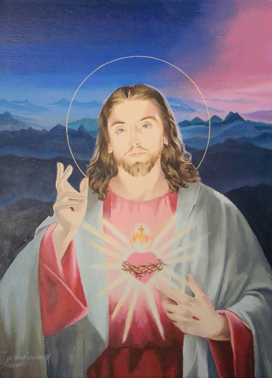 Manila, Collectibles, PHP 11,  Sacred Heart Of Jesus Oil Painting