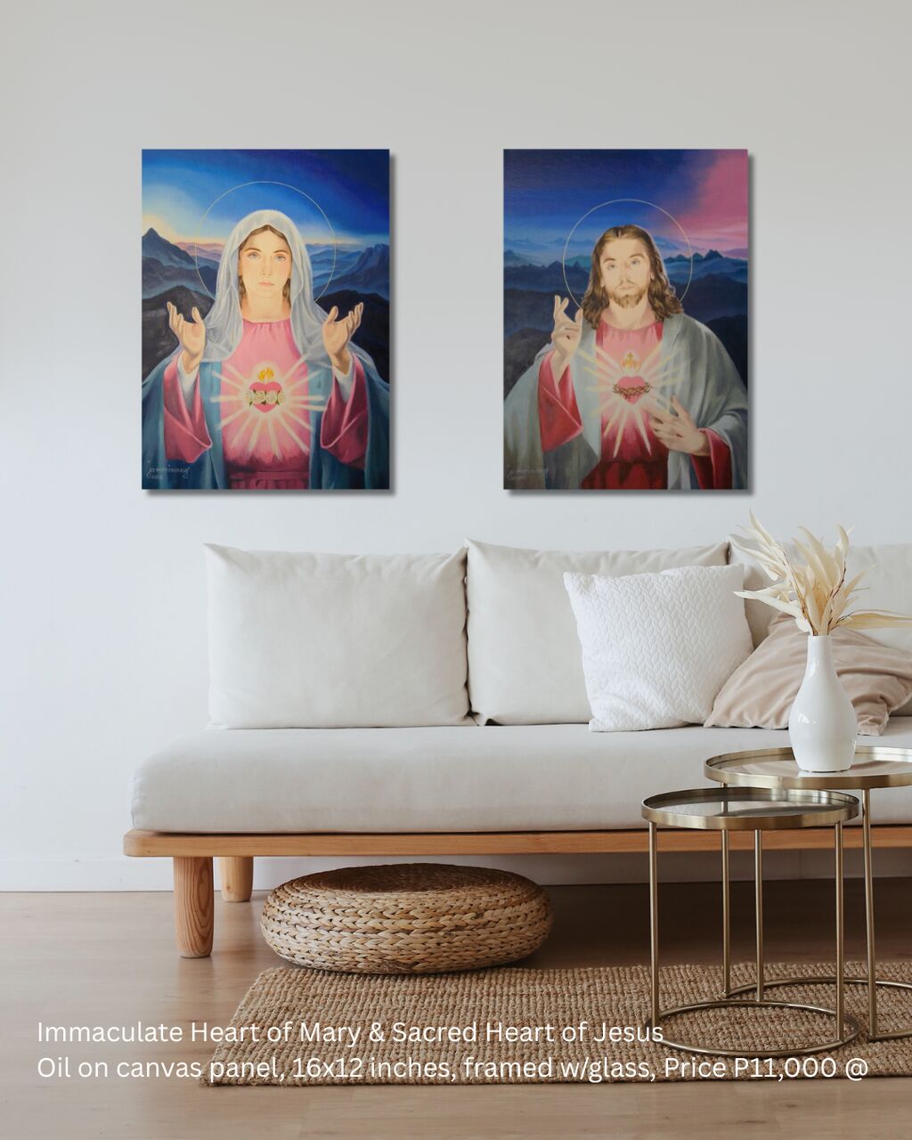 Manila, Collectibles, PHP 11,  Sacred Heart Of Jesus Oil Painting