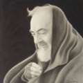 PHP 9,  Padre Pio Charcoal Sketch