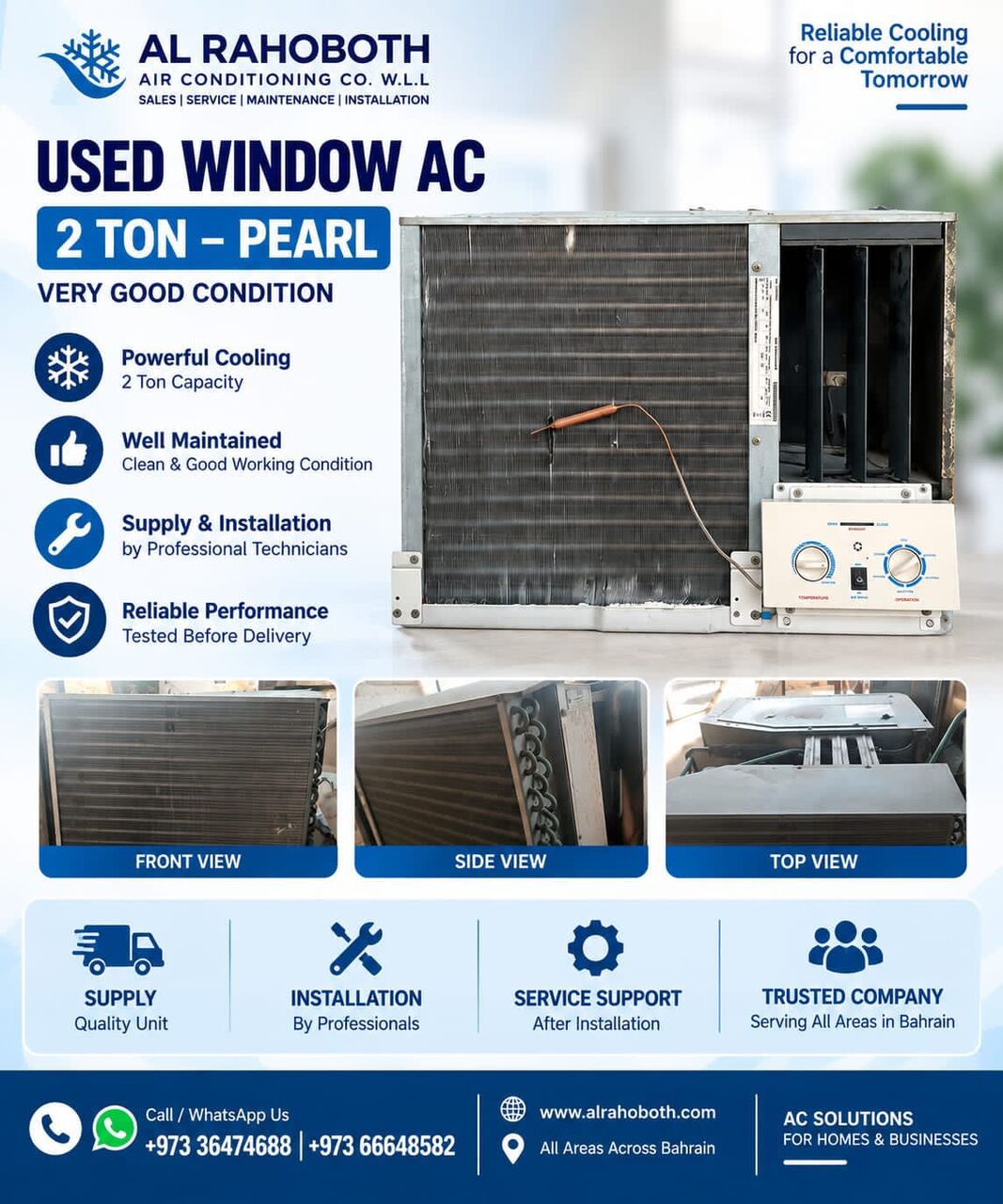 Zinj, Air Conditioners, BHD 70,  USED 2 TON PEARL WINDOW AC AVAILABLE!